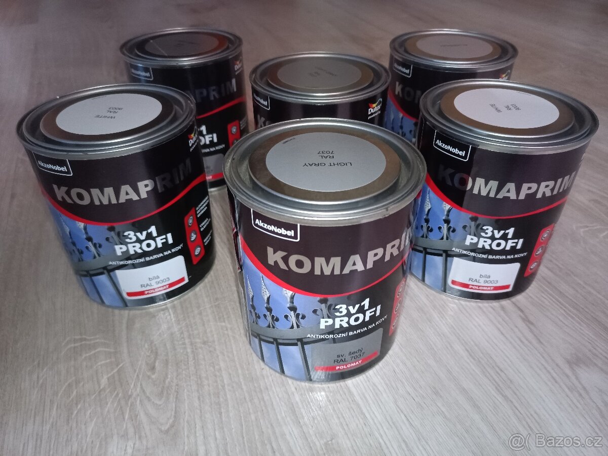 Barvy Dulux - Komaprim 3v1 Profi - šedá/hliník