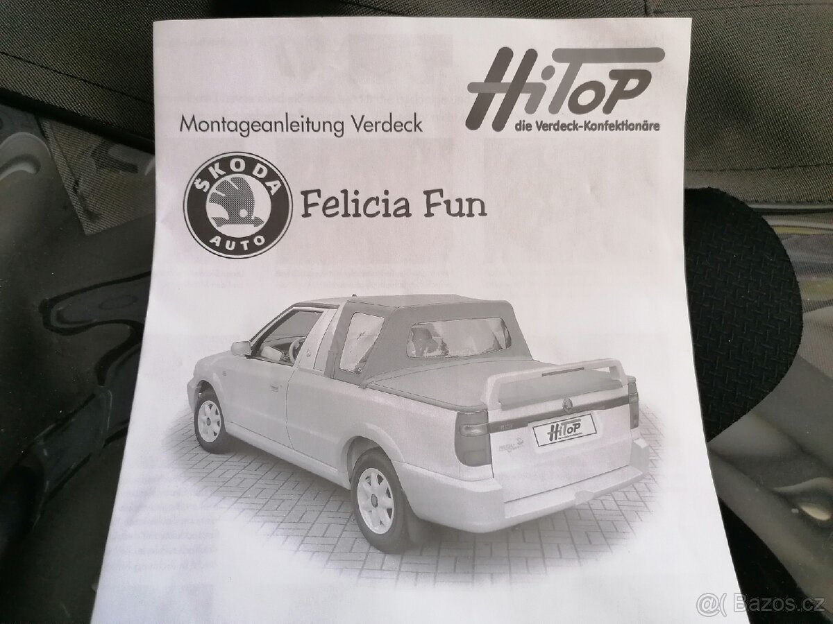 Škoda Felicia Fun pick up, NOVÁ střecha HiTop