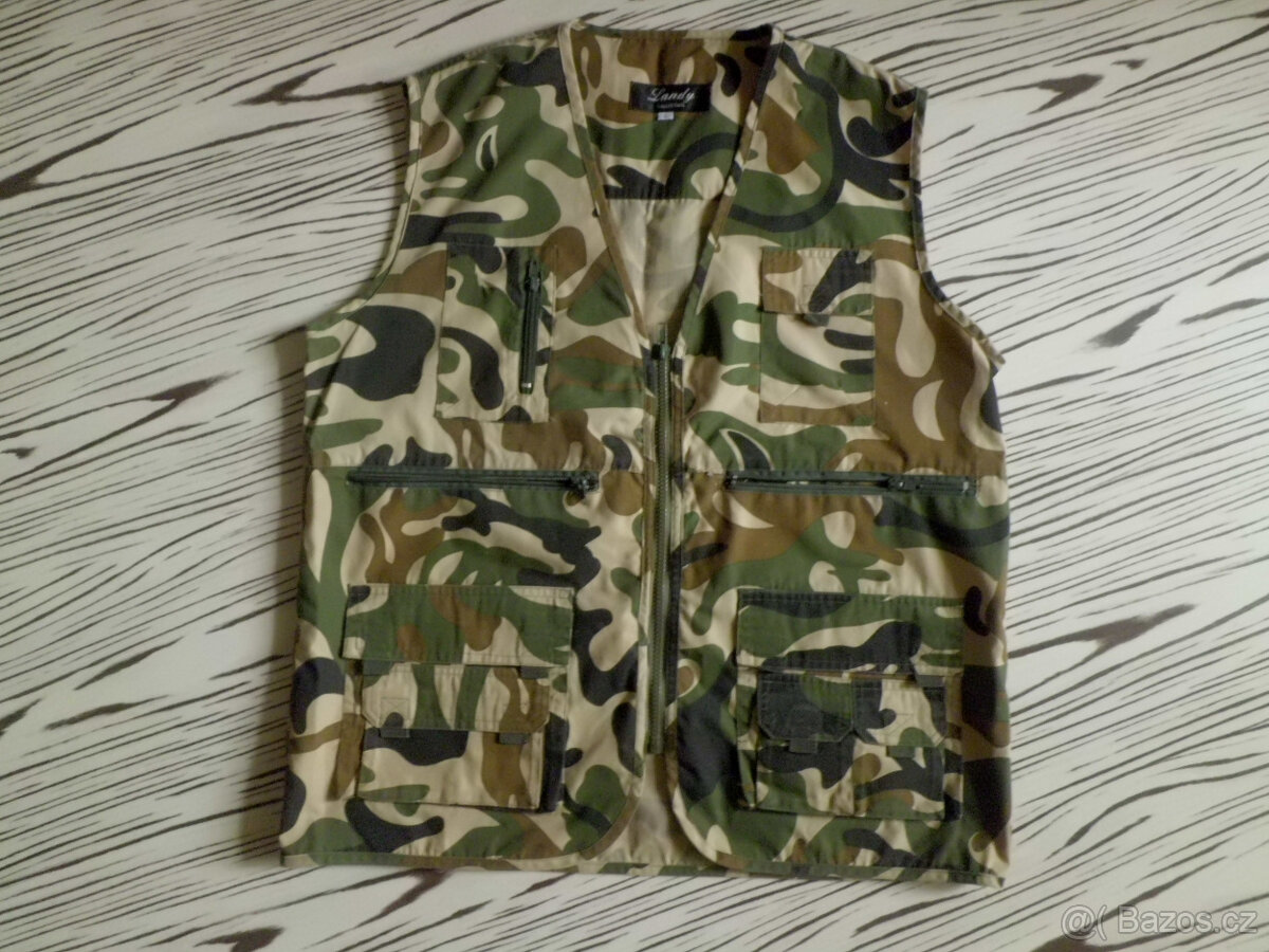 LANDY nepoužitá maskáčová pánská vesta L-XL