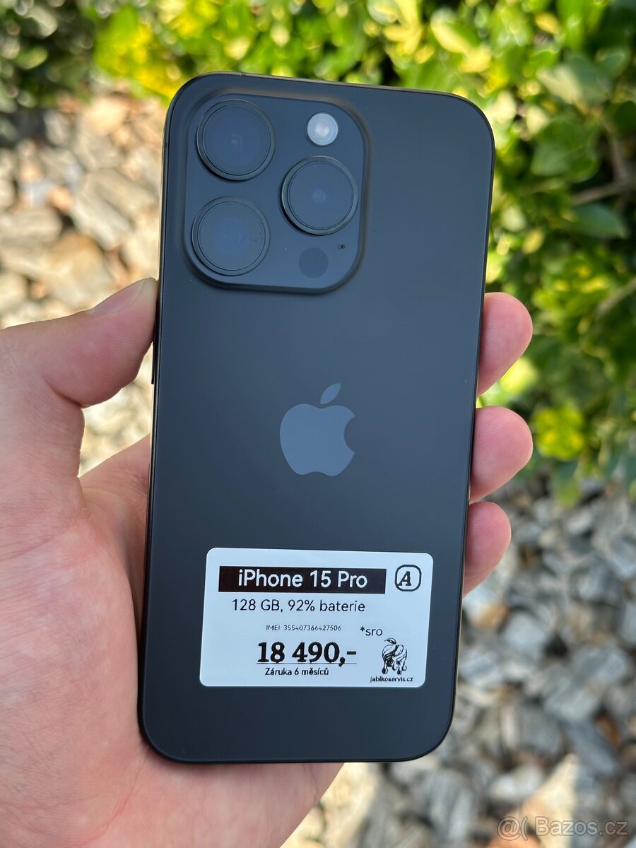 iPhone 15 Pro - 128GB - 6M ZÁRUKA