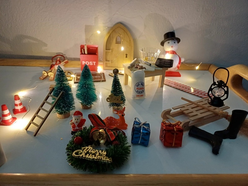 Velká vánoční sada do domečku se světýlkem