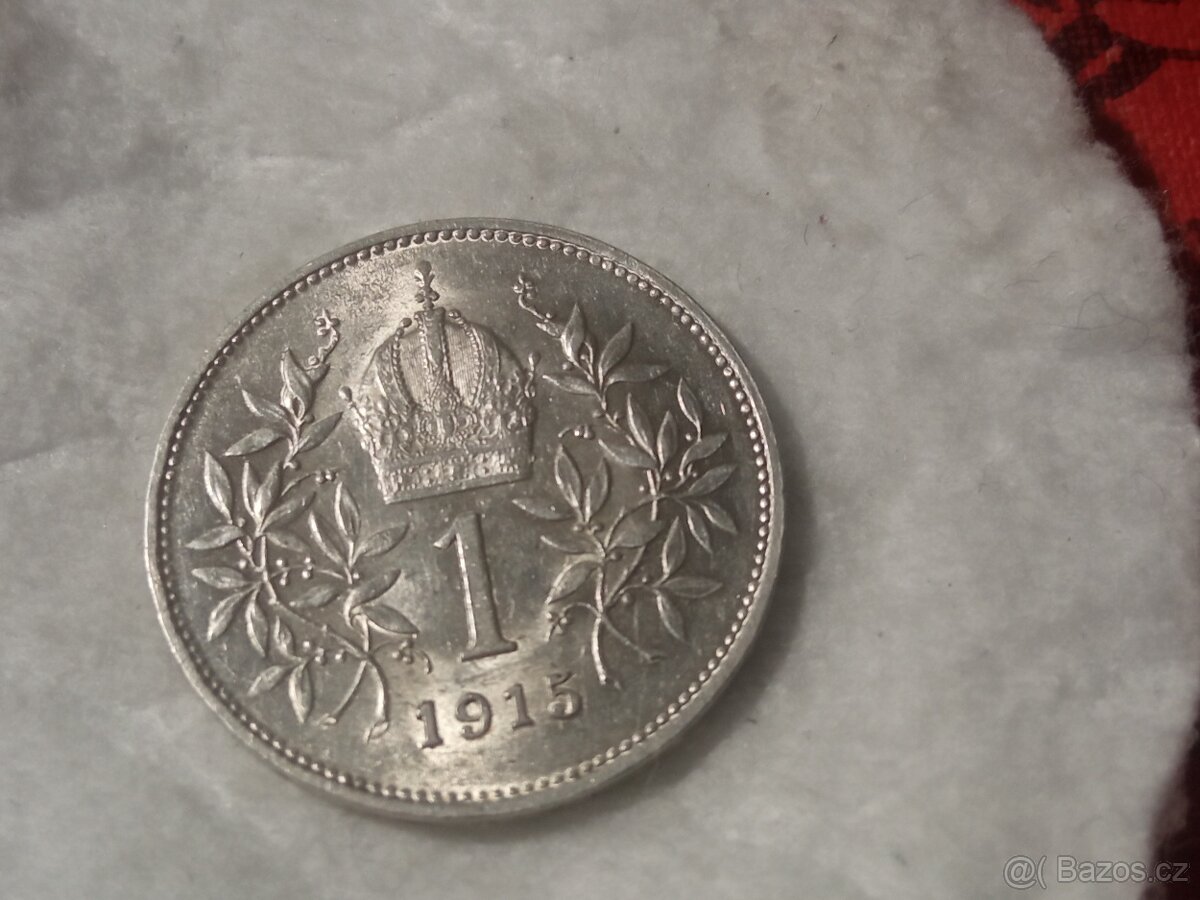 STŘÍBRNÁ 1 KORUNA 1915 FR.JOSEF
