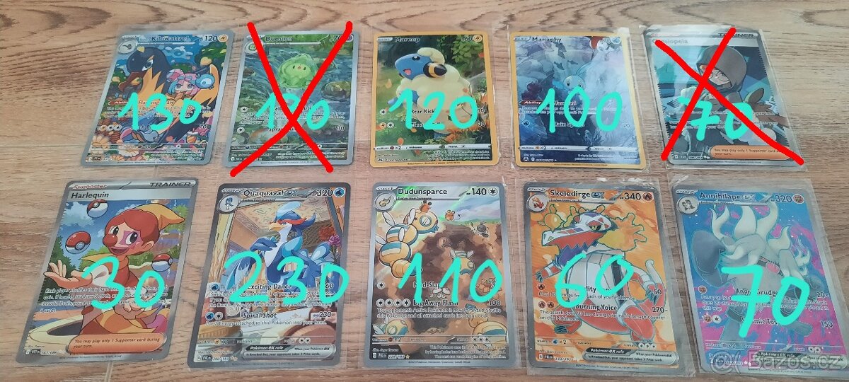 Pokémon karty hity + EX