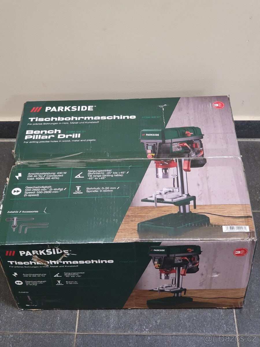 nářadí - stolní vrtačka, NOVÁ, Parkside
