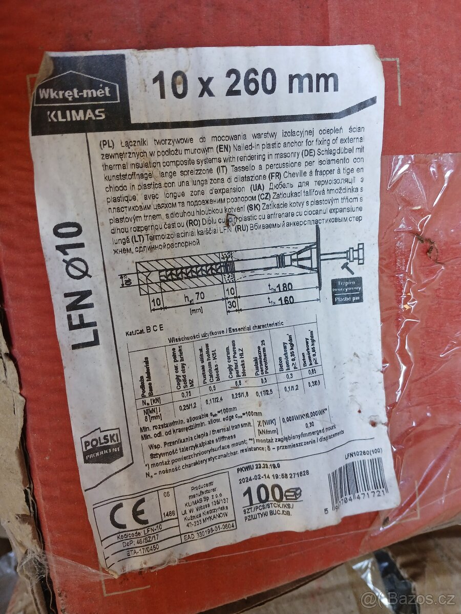 Kotvy pro zateplení