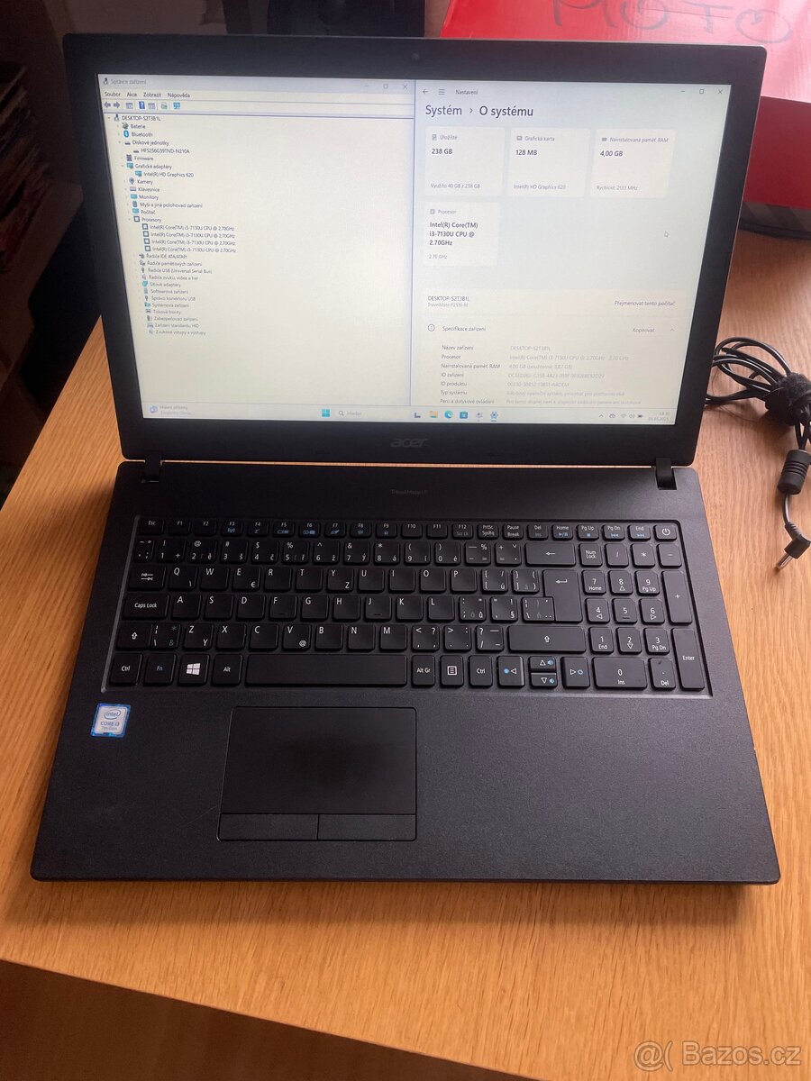 Notebook Acer core-i3 7gen Windows 11 SSD