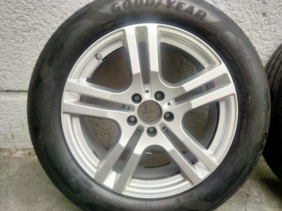 Alu kola originál Mercedes, 7,5J x18, 5x112,ET 53,Letní pneu