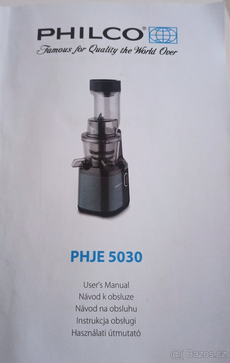 Šnekový odšťavňovač Philco NOVÝ