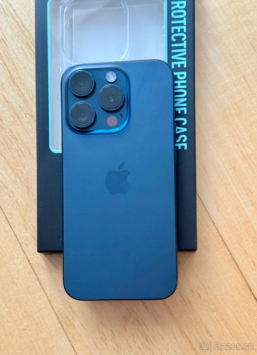 iPhone 15 Pro Blue Titanium BATERIE 100% TOP