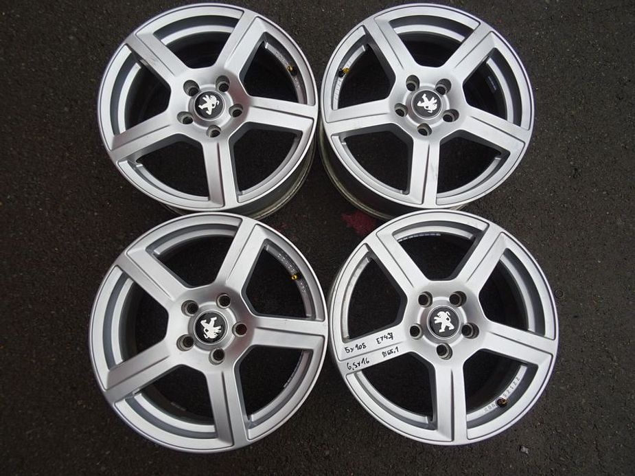 Alu disky na Peugeot, 16", 5x108, ET 47, šířka 6,5J
