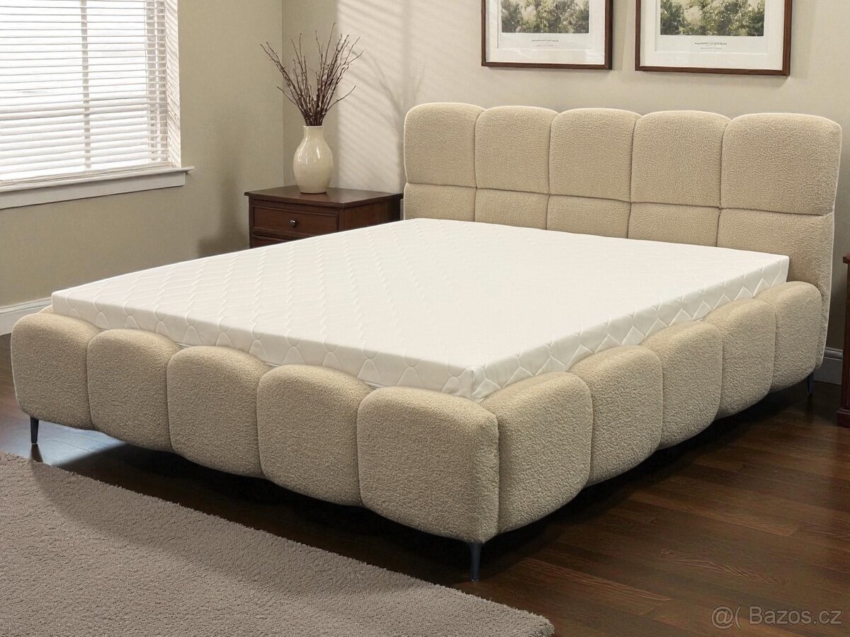 Manželská postel , uplne nový . Bezový  | 180x200