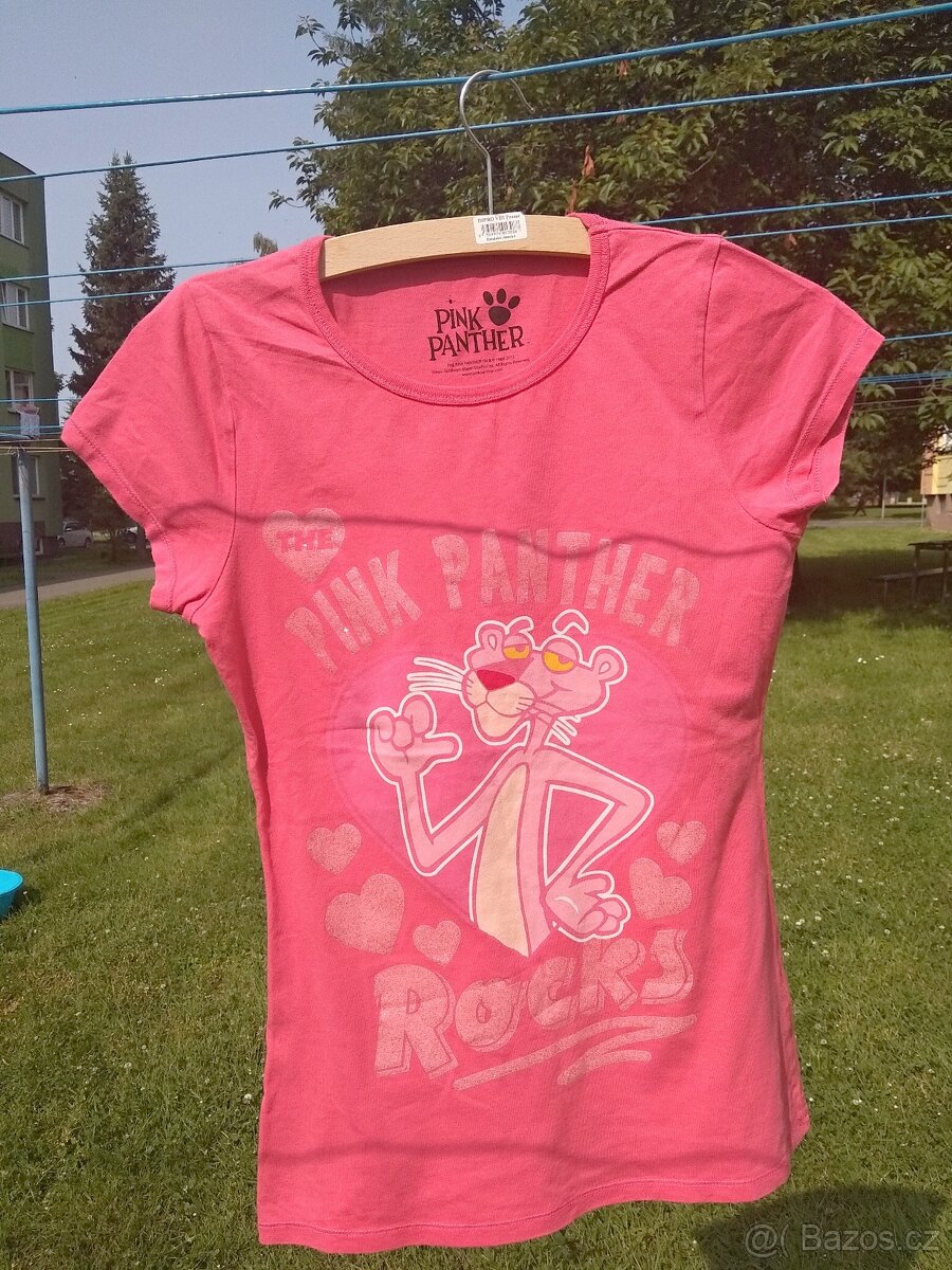 Růžové tričko Panther vel. XS/S