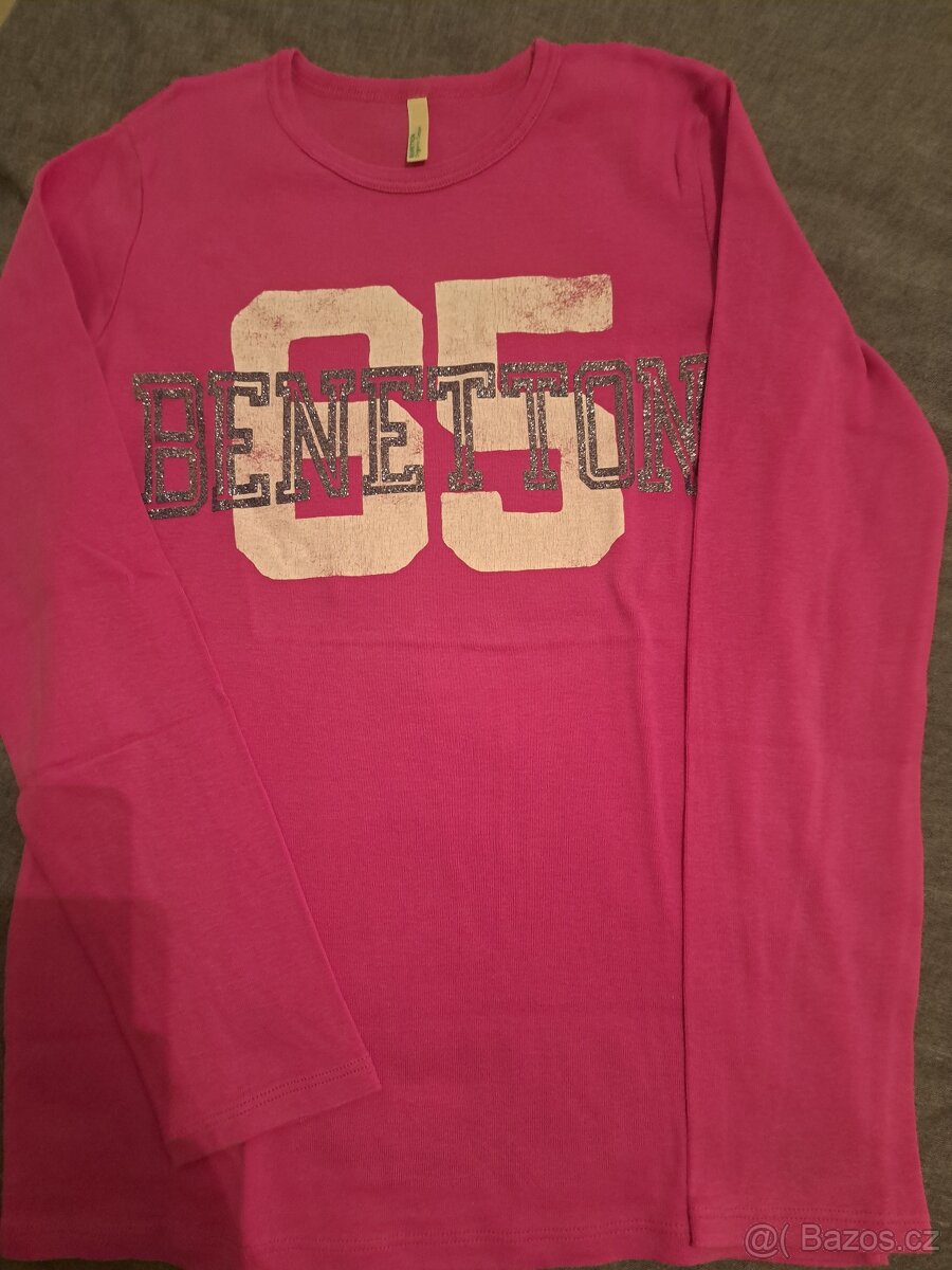 Růžové triko Benetton