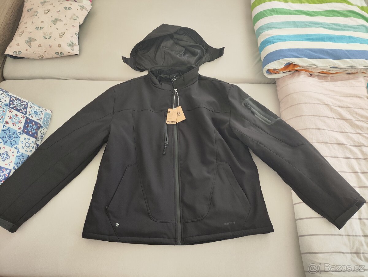 Pánská softshellová bunda - černá 4XL