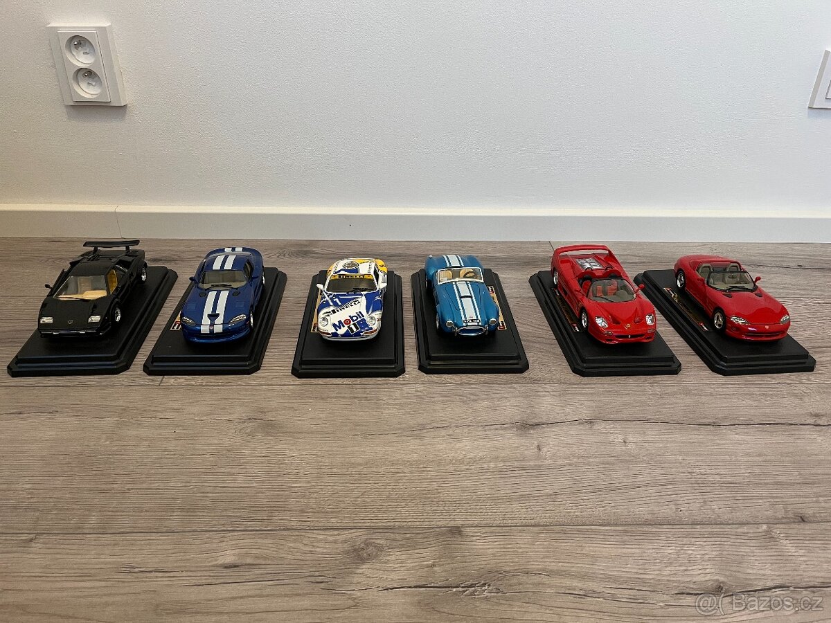 Bburago 1:24 sbírka 6x modelu aut ve skvělém stavu