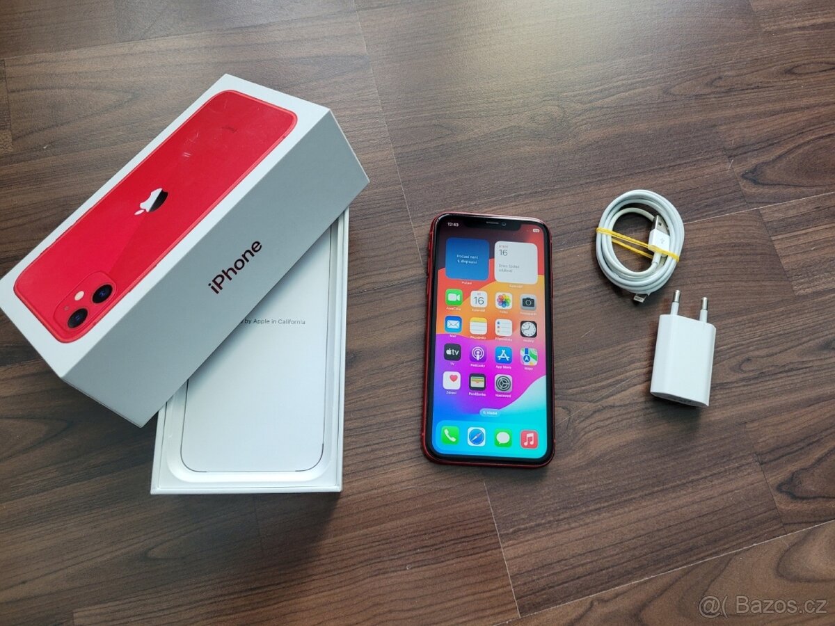 iPhone 11 128gb Red kapacita baterie 94%