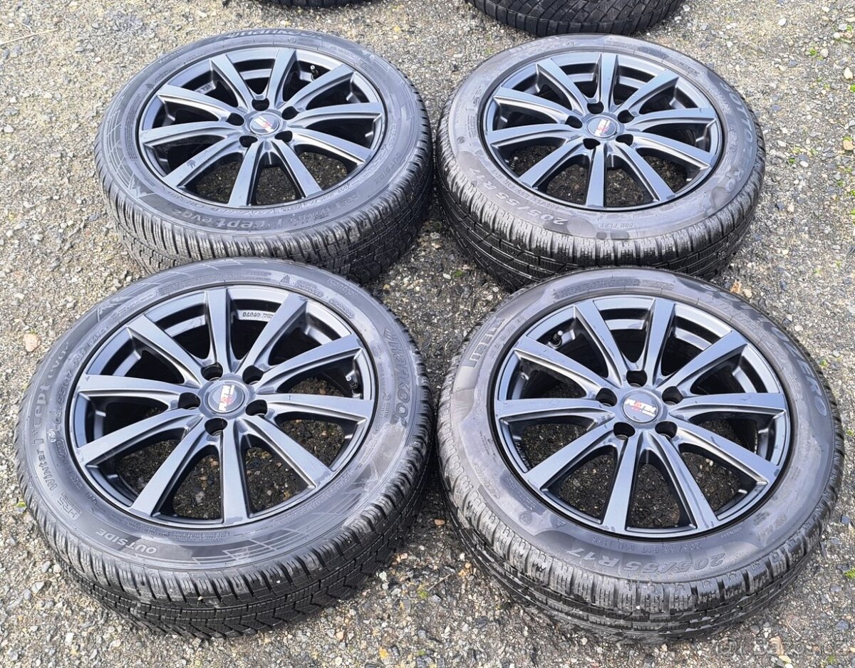 Zimní Alu sada BMW 2 Active Tourer F45 a F46, 205/55R17