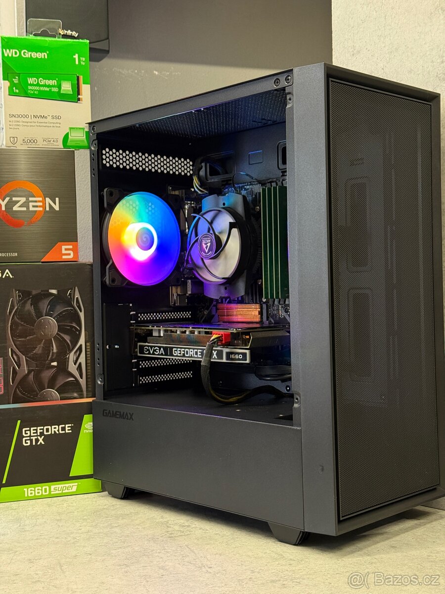 Herní PC Ryzen 2600 / 24GB / GTX1660 6GB / 1TB nvme