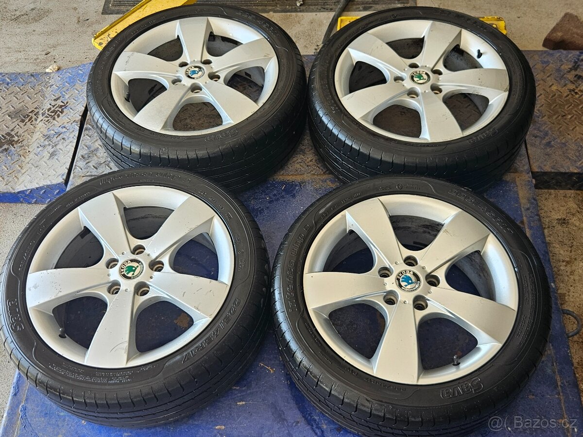 Prodám Alu kola 5x112 R17 Letní pneu 225/45/R17