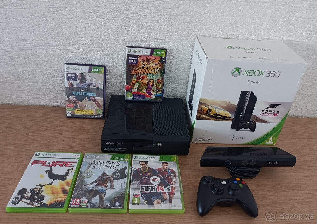 Xbox 360 s Kinectem (500GB HDD) Top stav
