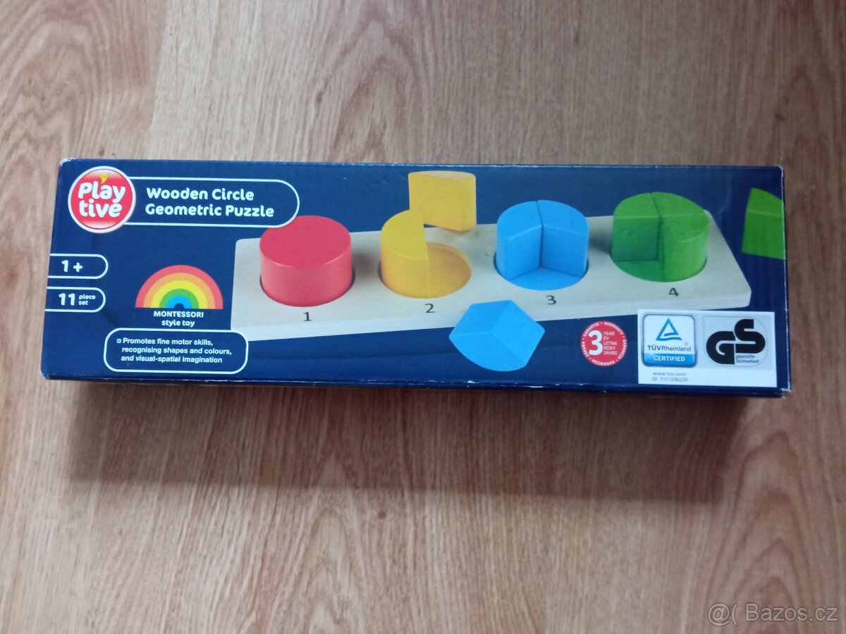Dřevěné kruhové puzzle MONTESSORI / NOVÉ