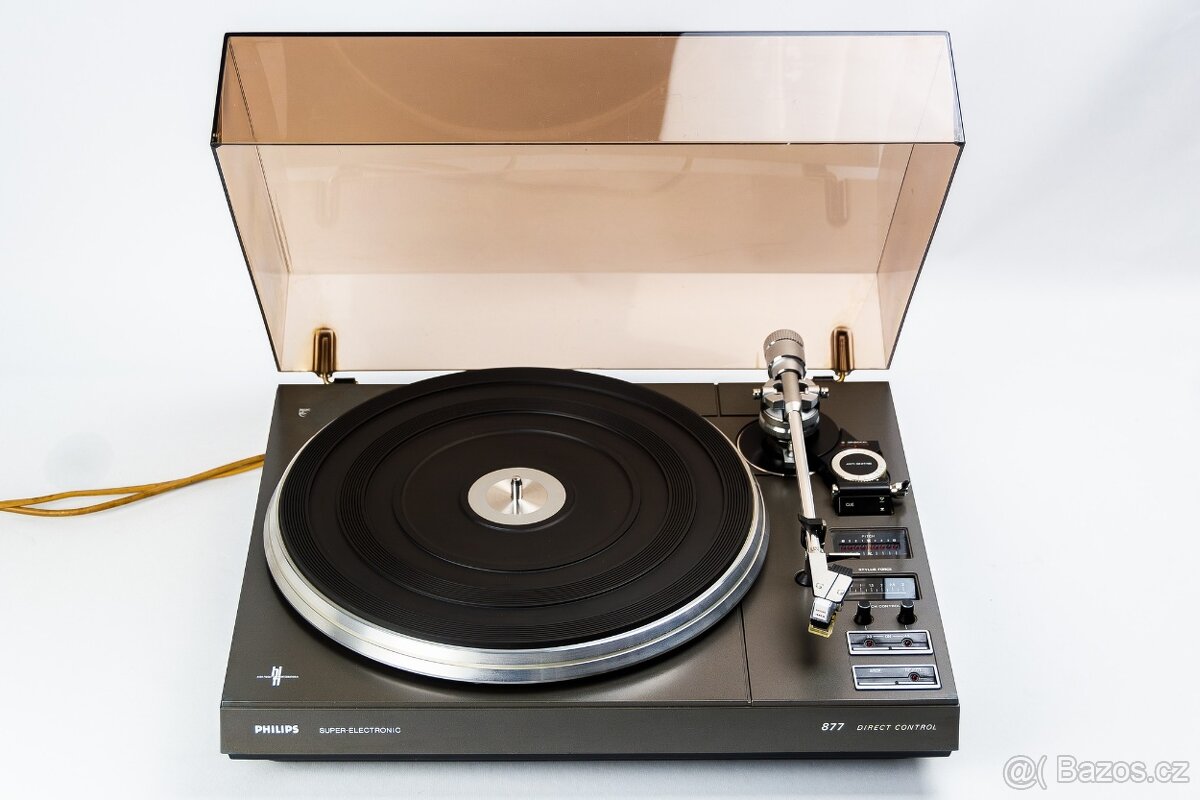 PHILIPS AF-877 / poloautomatický gramofon / profi servis