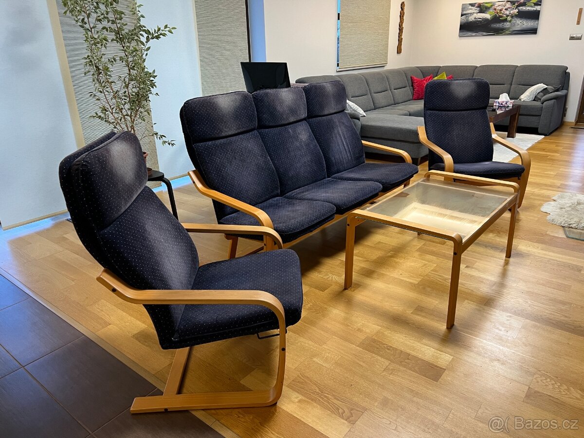 Sedací souprava ohýbaného nábytku JECH se stolkem