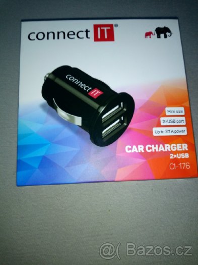 USB (2x) nabíječka do auta Nová