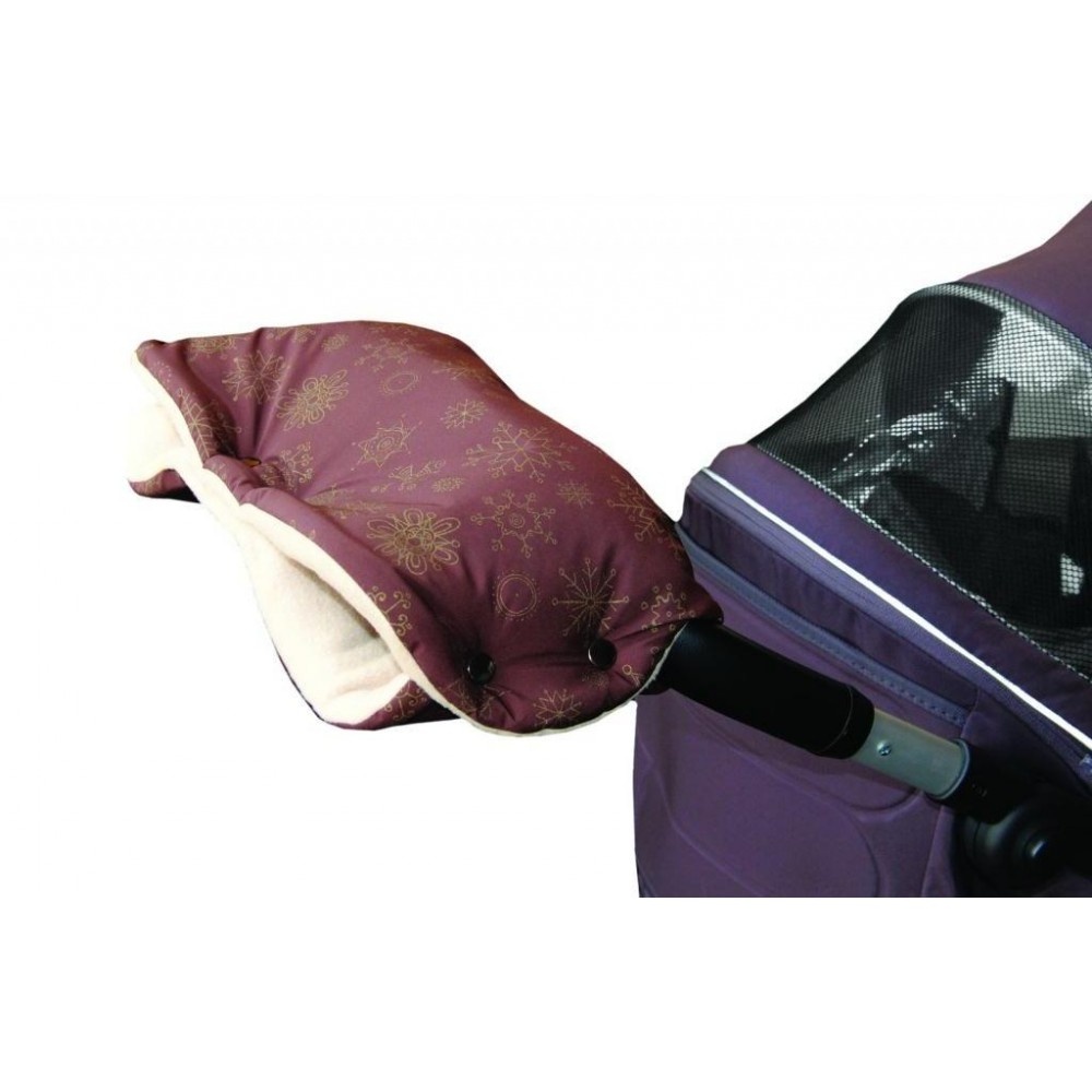 Rukávník kočár VLOČKA - hnědý+béžový