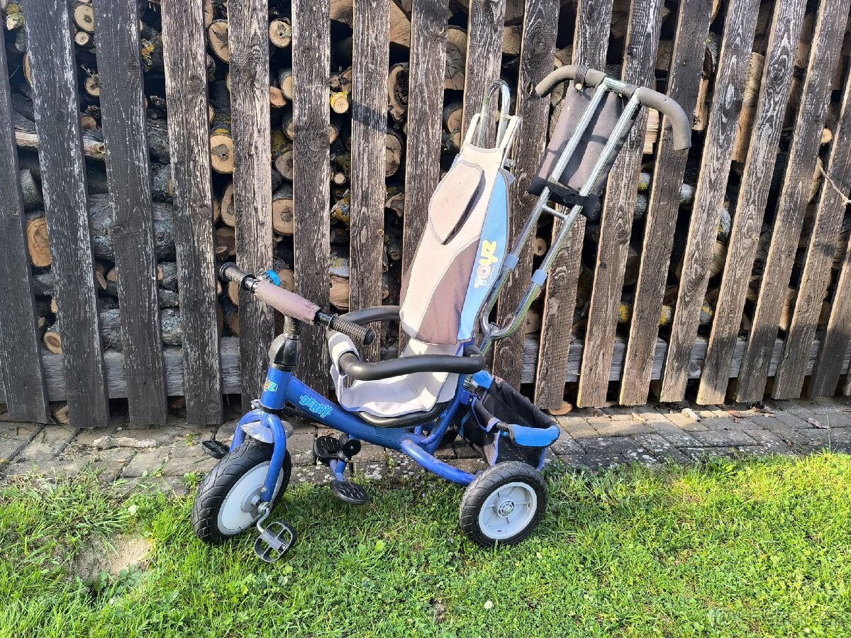 Tříkolka s vodící tyčí
