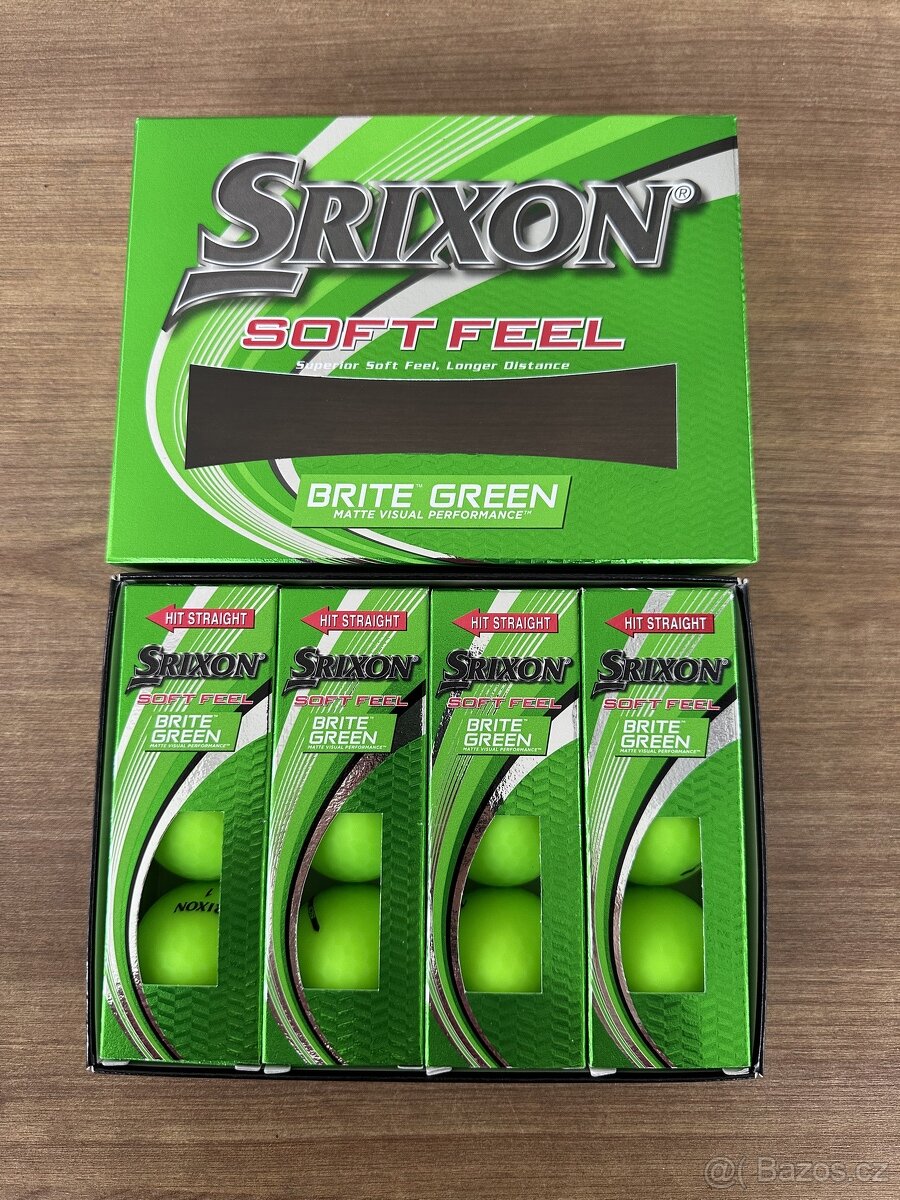 Srixon Soft Feel Brite golfové míčky, zelené