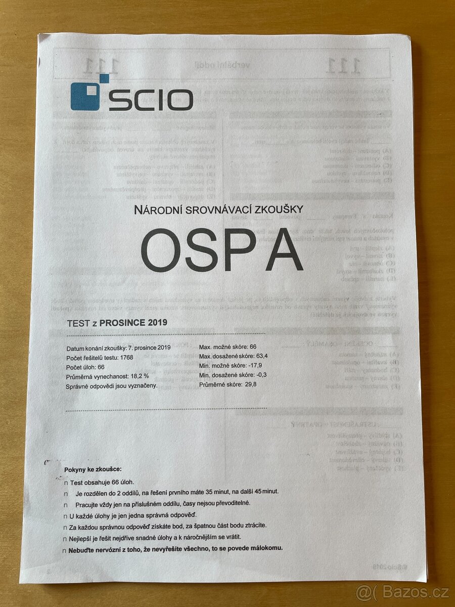 SCIO OSP Test [prosinec 2019]
