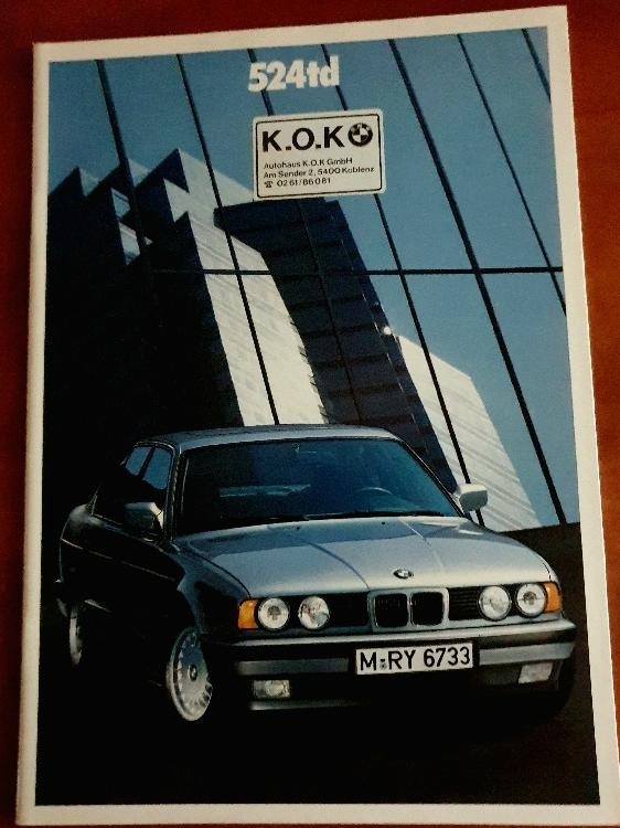 Bmw 5 (E34) 1988 - Prospekt.
