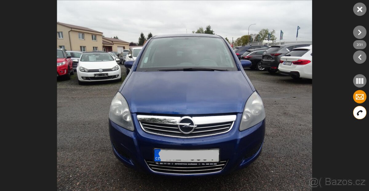 Opel Zafira, 1,6 16V 85kW 7.míst