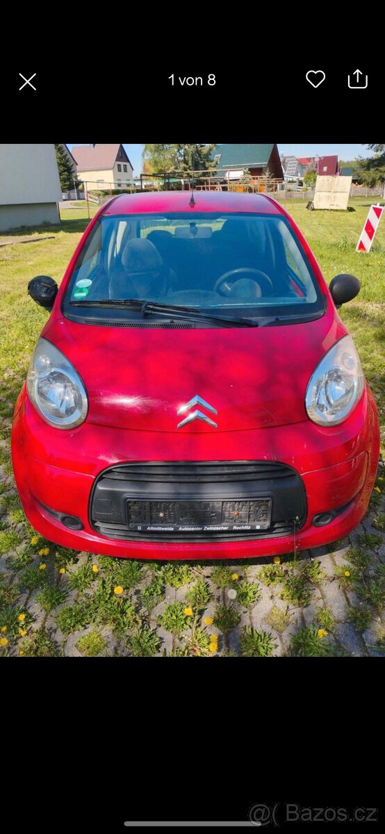 REZERVACE Citroën C1 1.0i, 2008 – zachovalý, 65 kW, nová STK