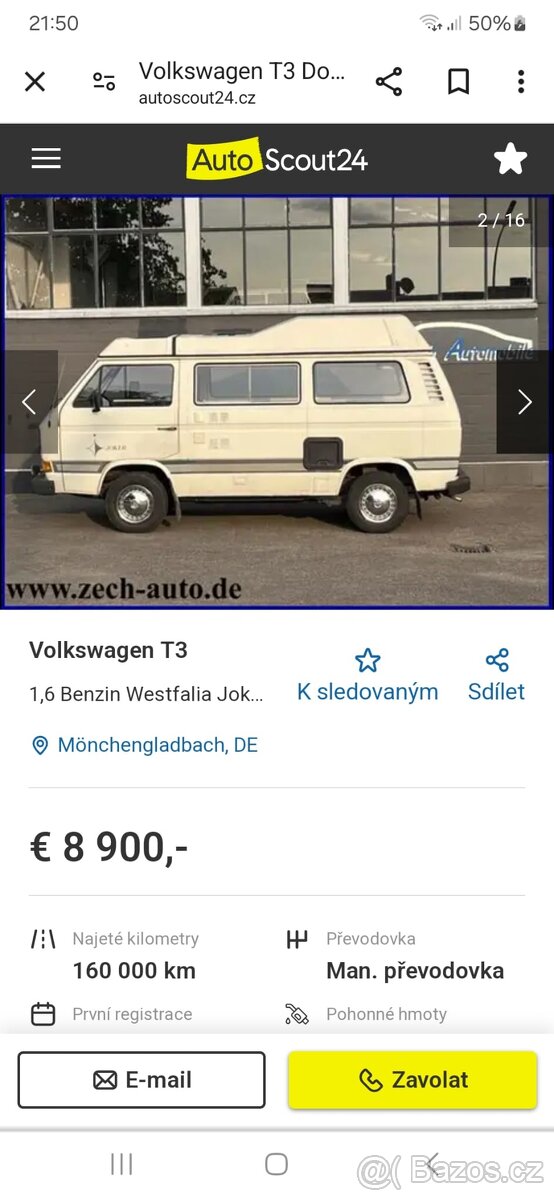 Prodám vedací střechu, hrbáče na VW T3 Westfalia