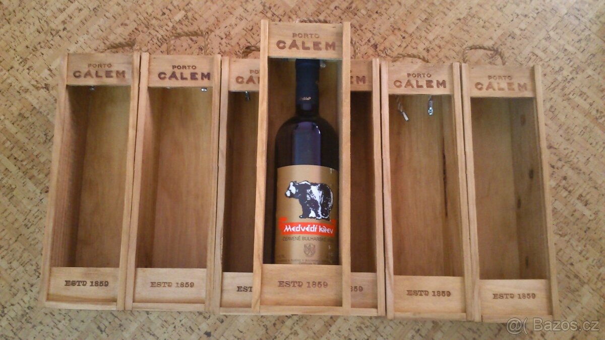 Dřevěná krabička na víno 12 ks