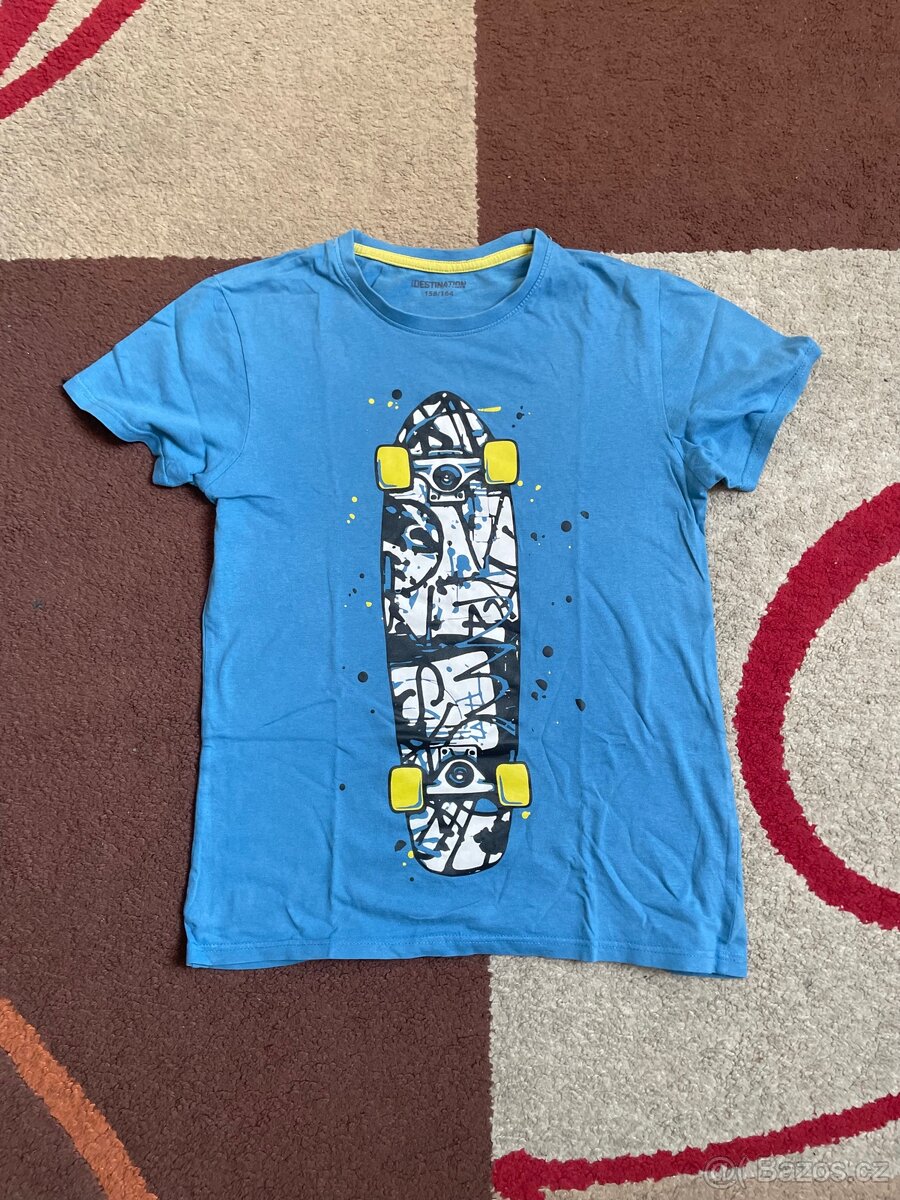 Modré pánské tričko 158/164