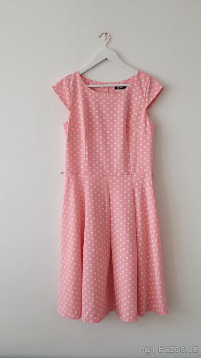 NOVÉ lososové šaty Gotta vel. 42 na vysokou postavu