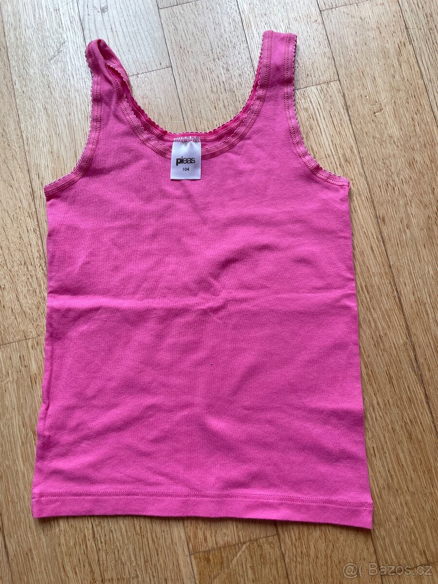 Dívčí tričko Pleas bavlněné na ramínka vel 104 nové