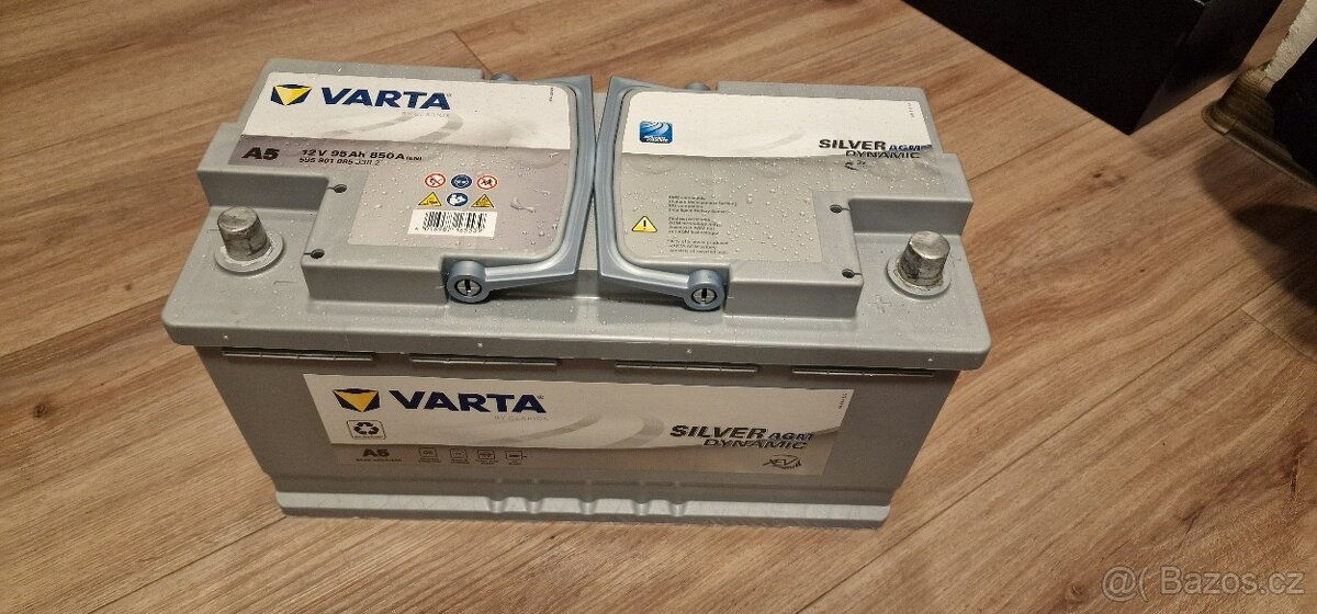 Autobaterie VARTA Silver Dynamic AGM 95Ah, 12V - Téměř nová