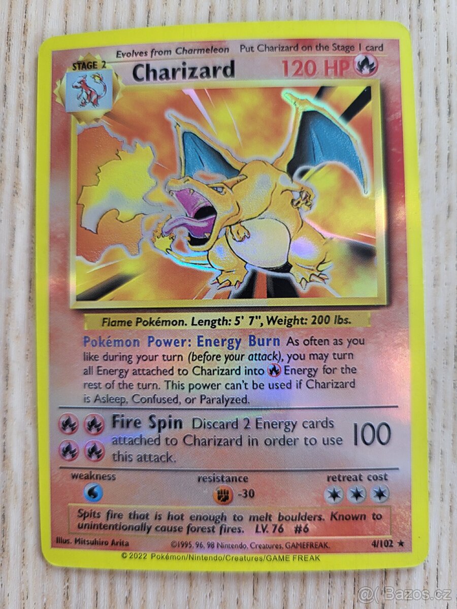 Pokémon karta Charizard