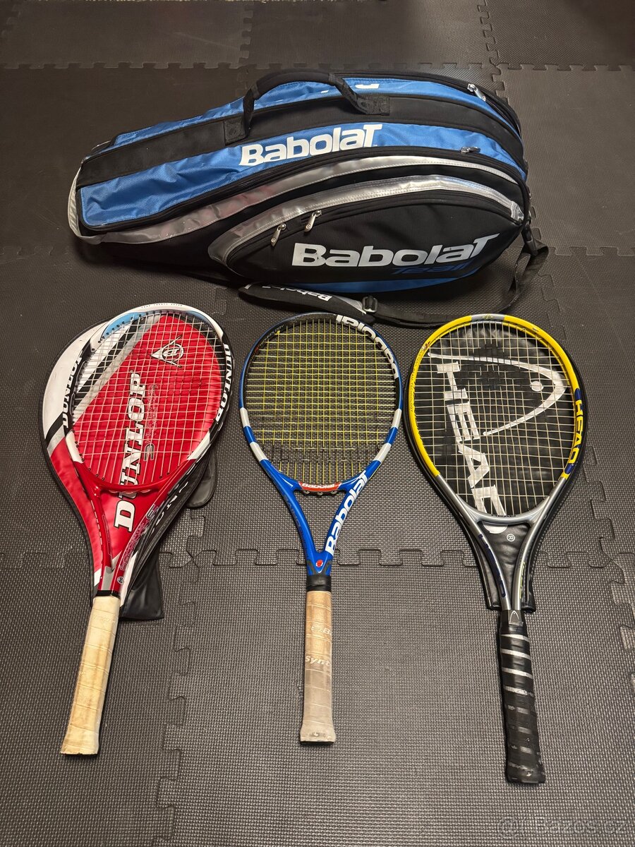 Tenisová raketa Babolat Pure drive GT, Dunlop 3 + bag