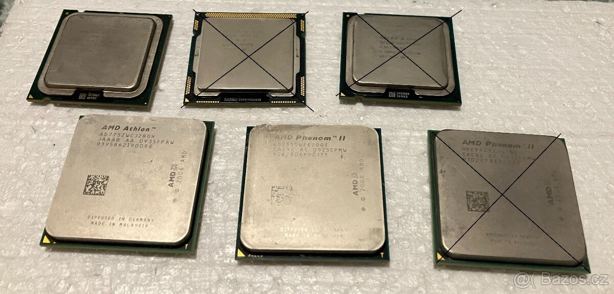 Procesory AMD X2, Pentium D, cena za vše