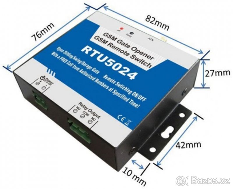 GSM otvírač vrat - závor - GSM relé RTU 5024
