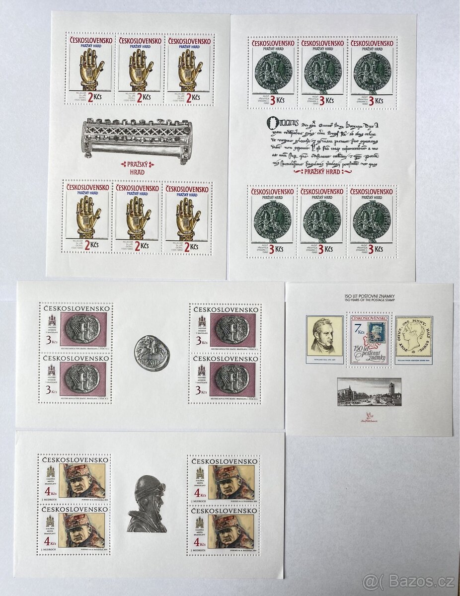 5x ARŠÍK ČESKOSLOVENSKO 1990 SVĚŽÍ