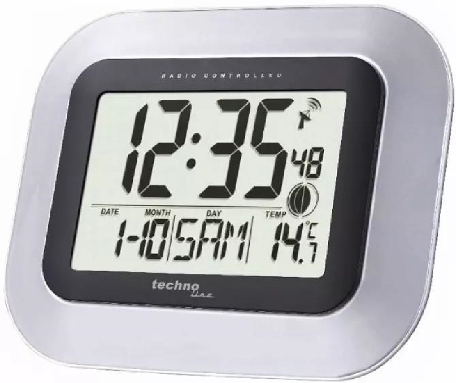 Nástěnné LCD Hodiny Techno Line WS 8005 228 x 180 x 28 mm
