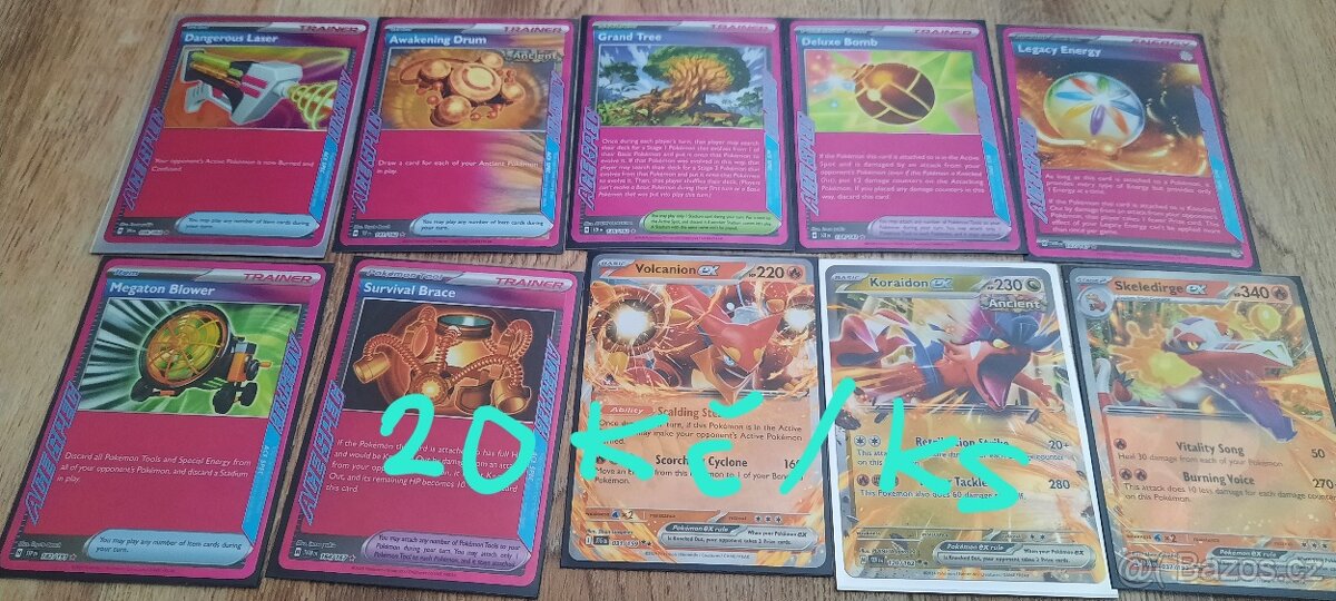 Pokémon karty EX a růžové