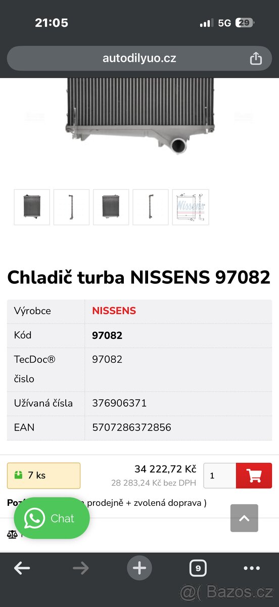 Chladič turba Volvo fh4 540