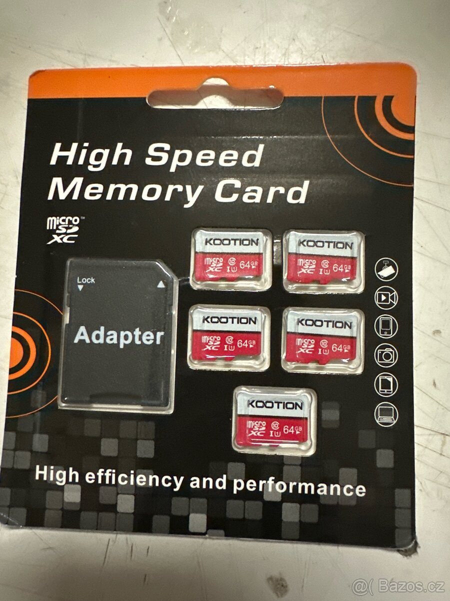 Micro SD 64Gb A1 sada 5 ks + adaptér